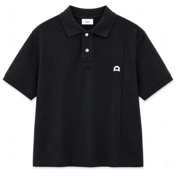 Dunst 던스트 블랙 폴로 티셔츠 S