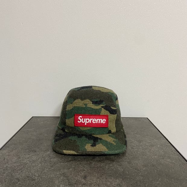 (OS) 슈프림 박스로고 캠프캡 모자 우드랜드 카모