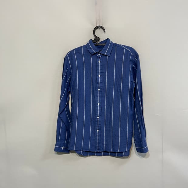 폴로 스트라이프 린넨셔츠 여성