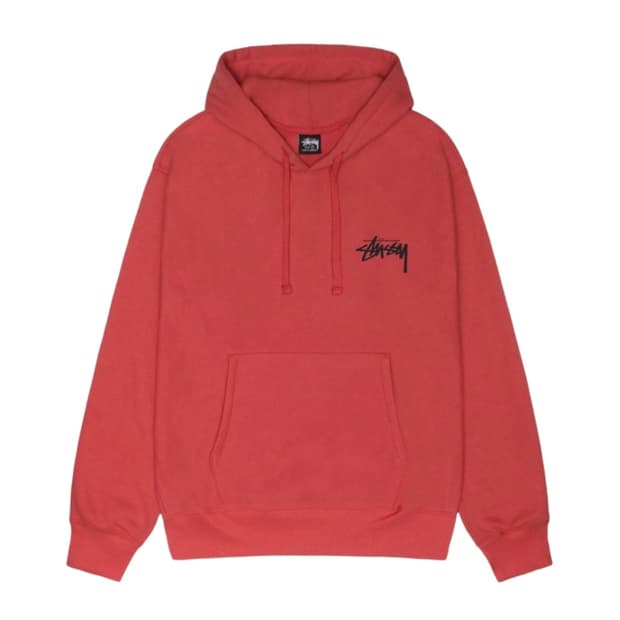스투시 클래식 닷 후드 레드 페퍼