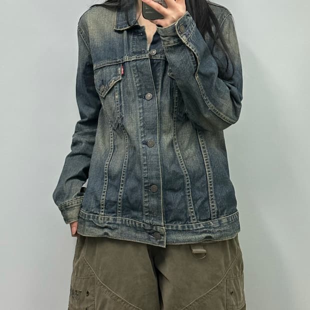 리바이스 레드탭 워싱 데님 자켓