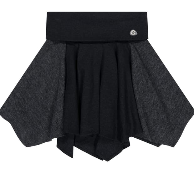 코이세이오 폴딩 언발란스 스커트 차콜