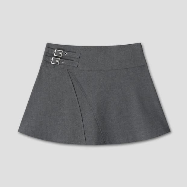 다이브인 우먼 FLARE SHORT SKIRT (GRAY)
