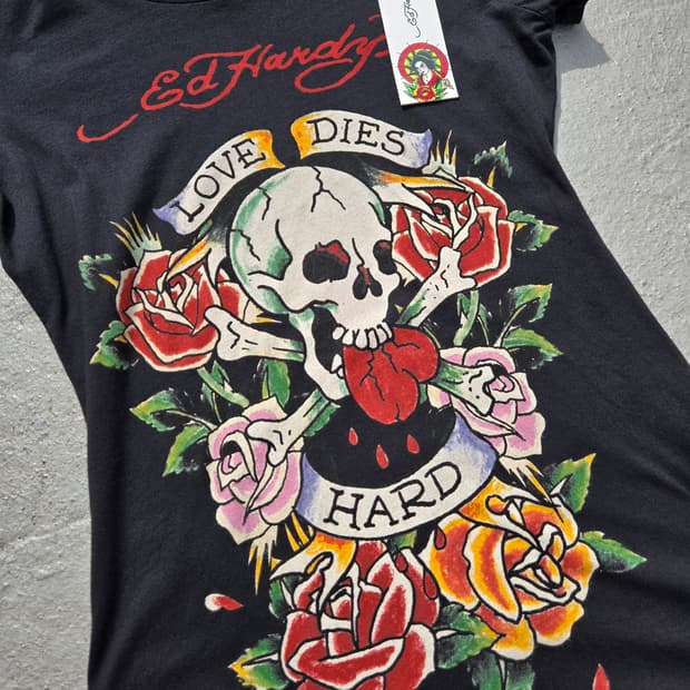 Ed Hardy 에드하디 y2k 스컬 데드스탁 티셔츠
