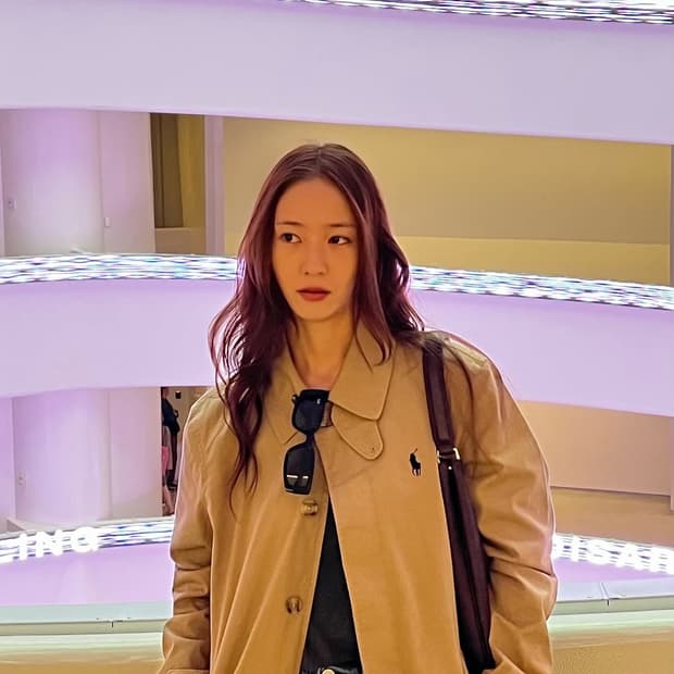 폴로 트윌 워킹코트 트렌치코트 네이비 s