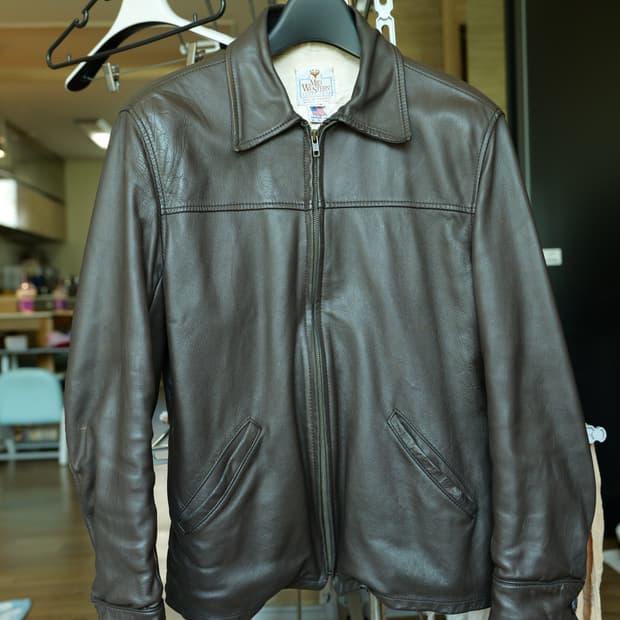 미드웨스턴 브라운 디어스킨 스포츠자켓