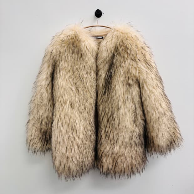 프로젝트 웨이브 프리미엄 노칼라 에코 퍼 자켓