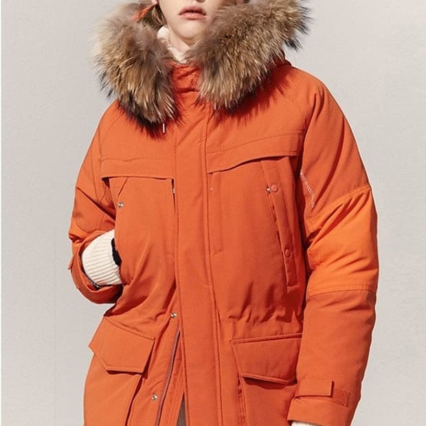 라이풀 쉘퍼 덕다운 패딩 점퍼 