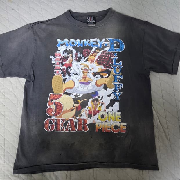 [L] 세인트미카엘 X 원피스 루피 티셔츠