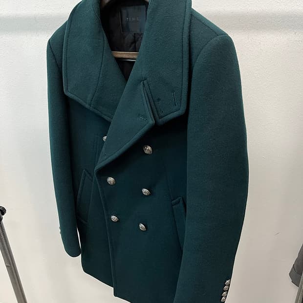 100) 타임 캐시미어 은장 피코트 