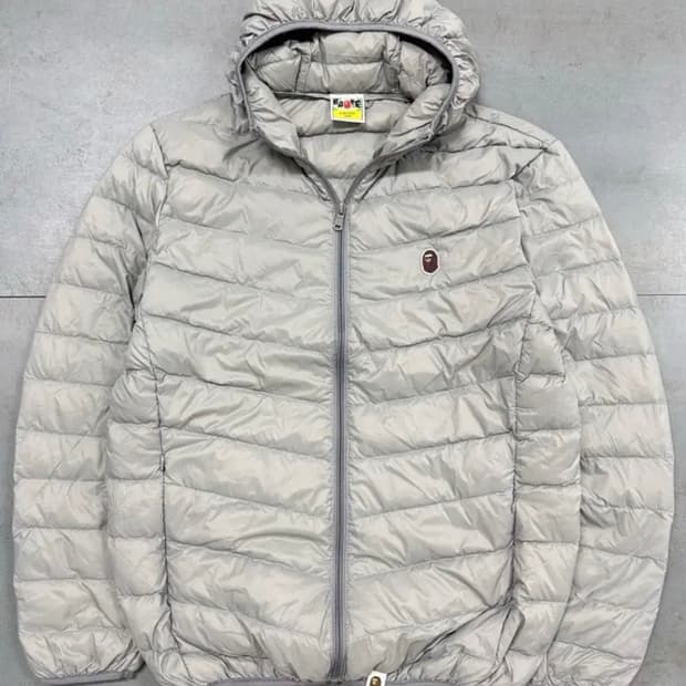 베이프 경량패딩 그레이 L