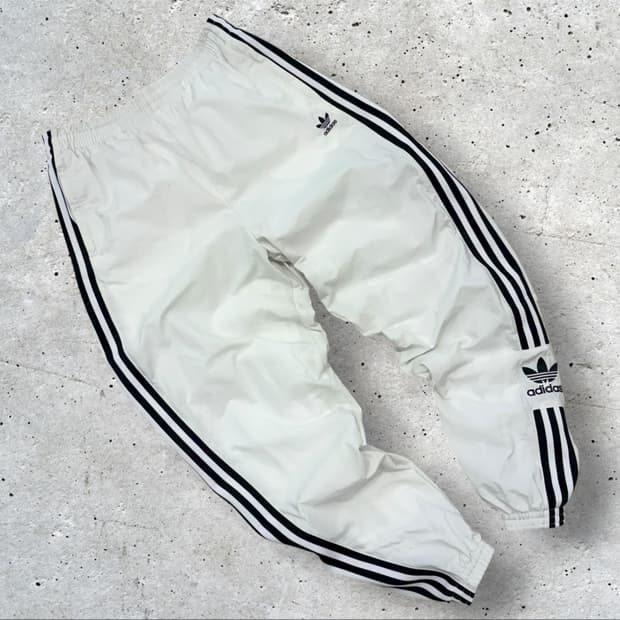 [M] 아디다스 락업 3선 트레이닝 바지 화이트 B296
