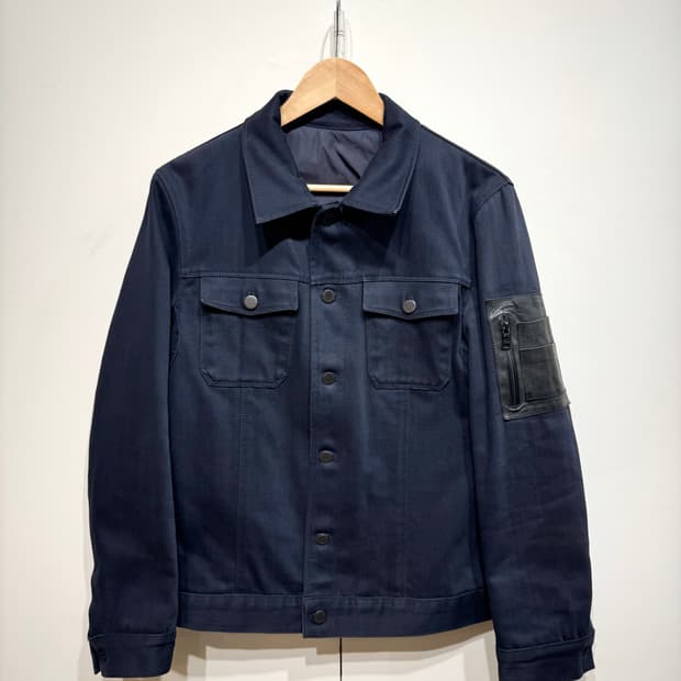 PRADA 프라다 암 레더 포켓 트러커 자켓