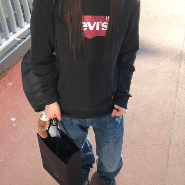 리바이스 배트윙 후드티