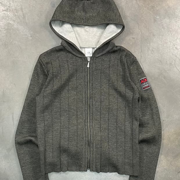 아르마니 익스체인지 니트 후드집업