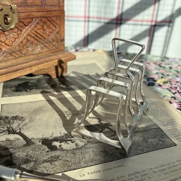 영국 빈티지 실버플레이트 토스트랙