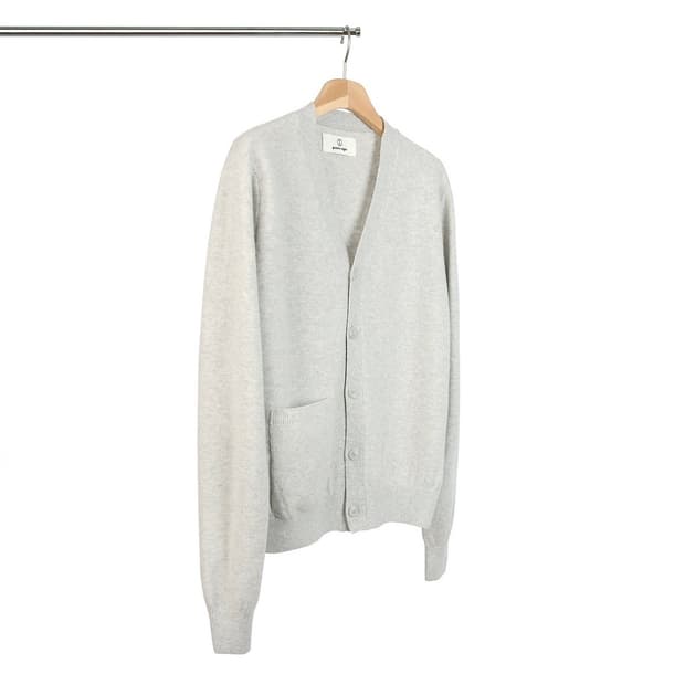 Rover wool cardigan 02 light grey