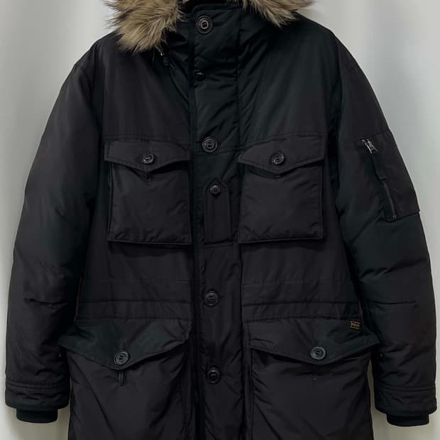 폴로 랄프로렌 캐나다군 IECS 콜드웨더 블랙 다운파카 자켓