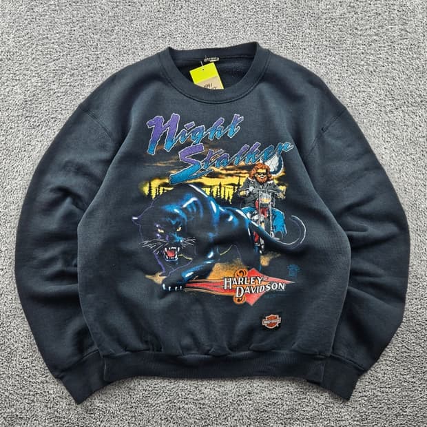 1991 할리데이비슨 나이트 스토커 맨투맨 스웻 셔츠(M추정)/10955