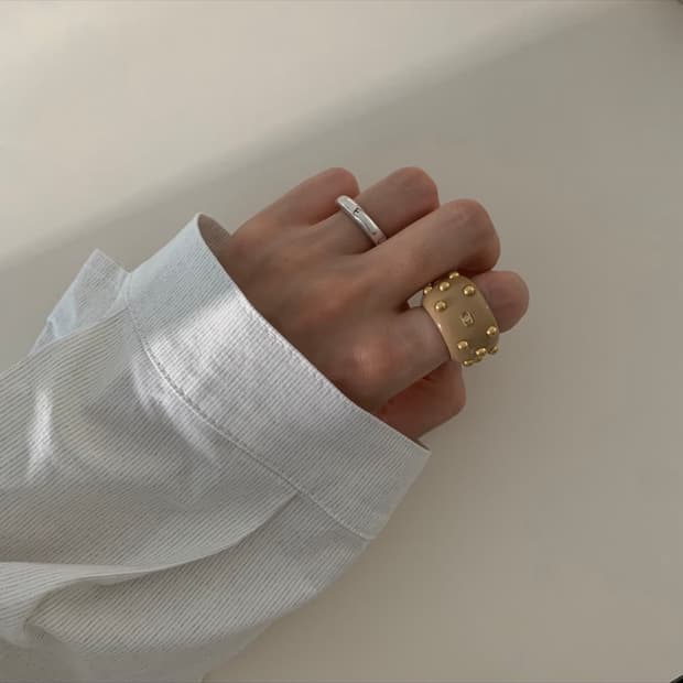 샤넬 빈티지 정품 볼드링