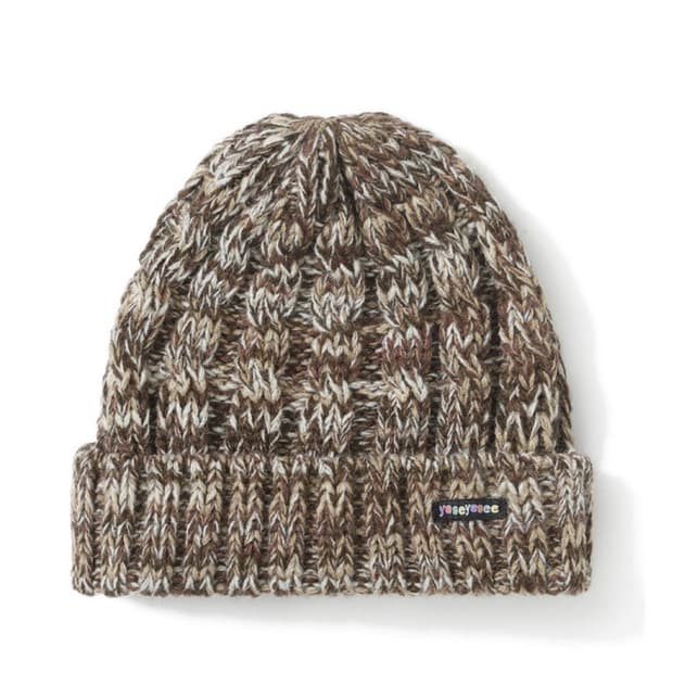 예스아이씨 Multicolor Knit Beanie - Brown