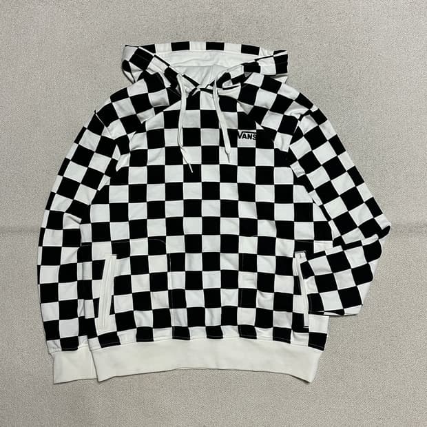 반스 체커보드 후드티