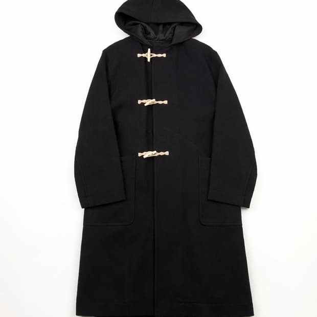 (새상품)MHL 헤비 코튼 울 더플코트 블랙