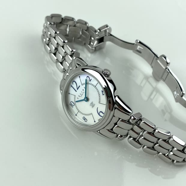 CELINE round shell steel watch