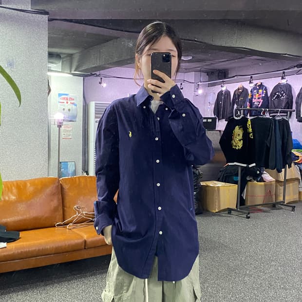 폴로 랄프로렌 네이비 코튼 셔츠 1258