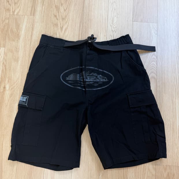 코르테이즈 corteiz 카고 반바지 트리플 블랙