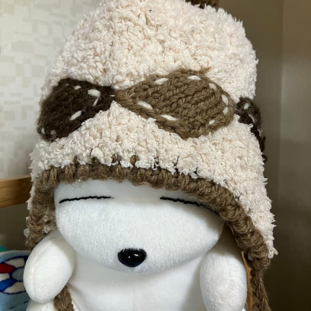 빈티지 귀도리 니트 비니