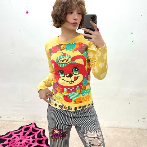 Love Revolution Bear Dot Yellow Sleeve