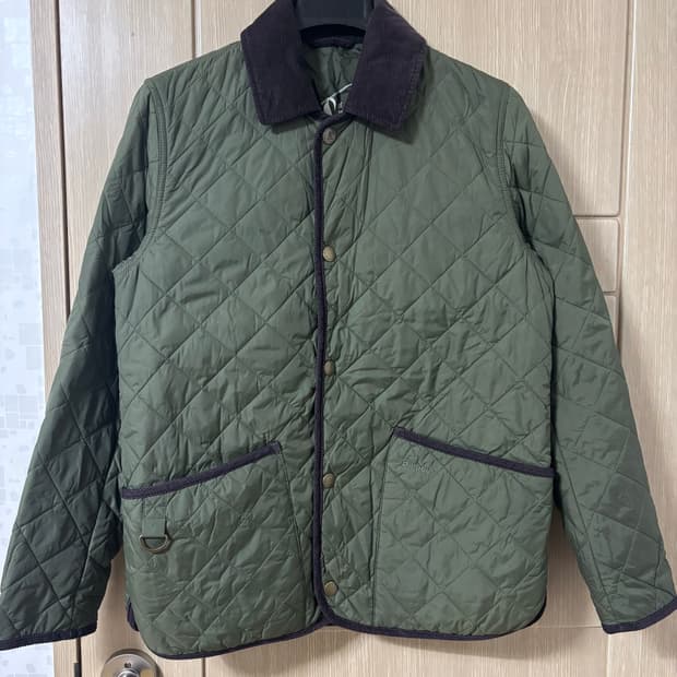 바버 퀄팅 자켓 올리브