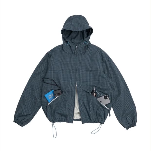 헬로선라이즈 트래블 후디드 자켓 블루 후드집업