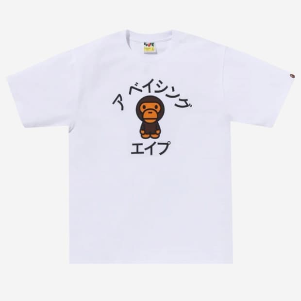 베이프 베이비 마일로 컬리지 티셔츠 m