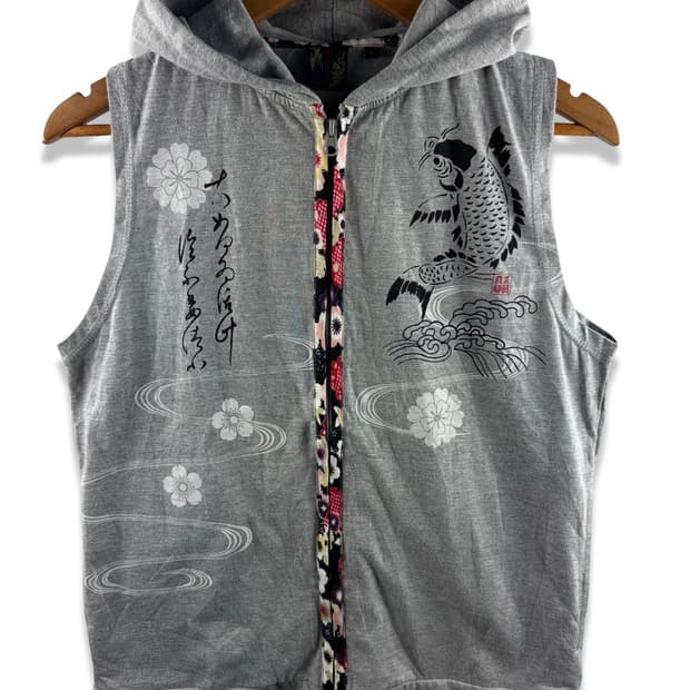 JPN 오리엔탈 코이 잉어 슬리브리스 후드집업2836