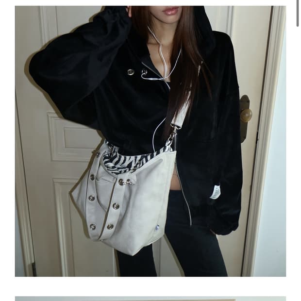 당배) 뎁크 아일렛백2 베이지 depc eyelet leather bag