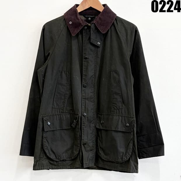 바버 왁스 집업 자켓 36 카키 0224