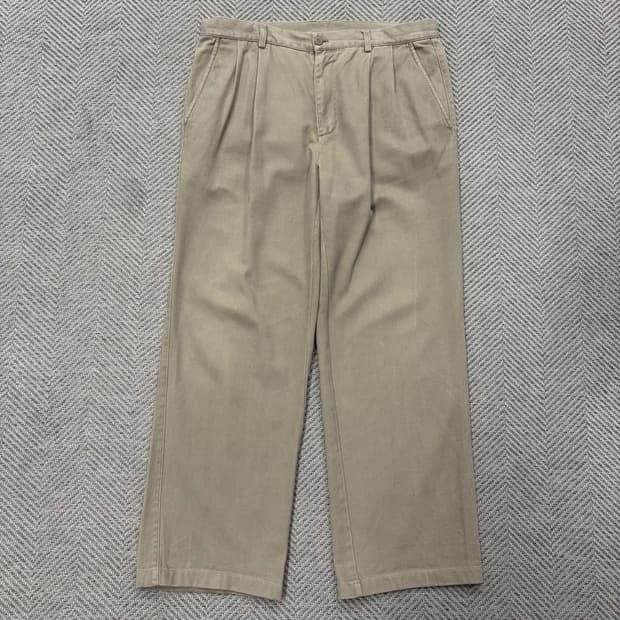 EZCLASSIC 투핀턱 코튼팬츠 v2717