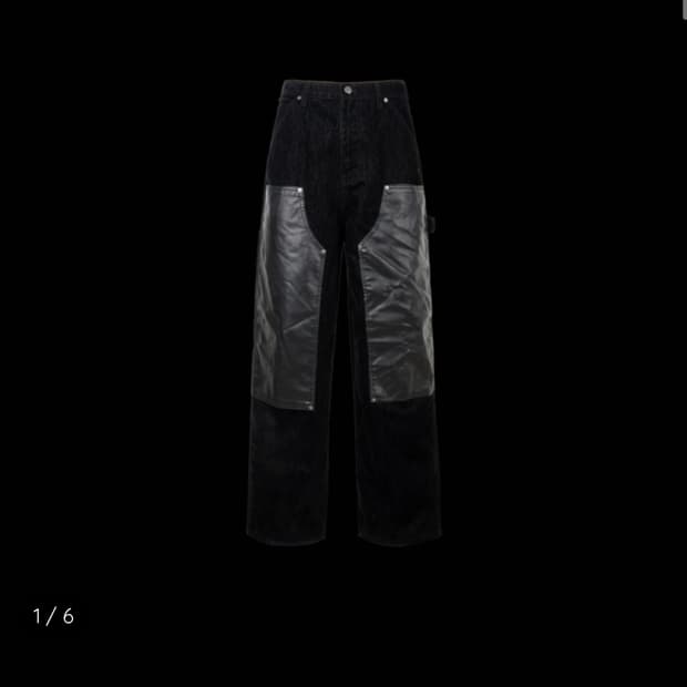 에모스탠스클럽 벨벳 레더 카펜더 팬츠