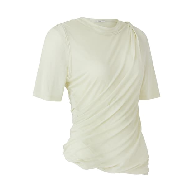 티크 LAYERED TWIST SHORT TOP (MELON)
