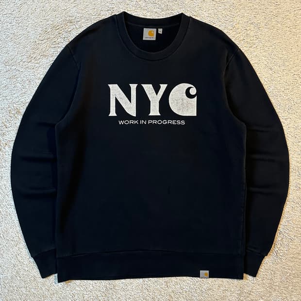 칼하트 WIP NYC 뉴욕 맨투맨 블랙