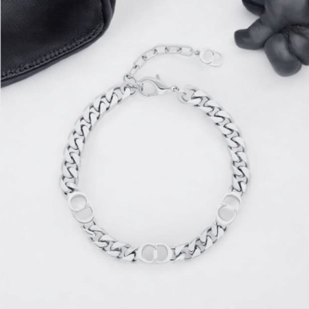 디올 아이콘 슬림체인 팔찌