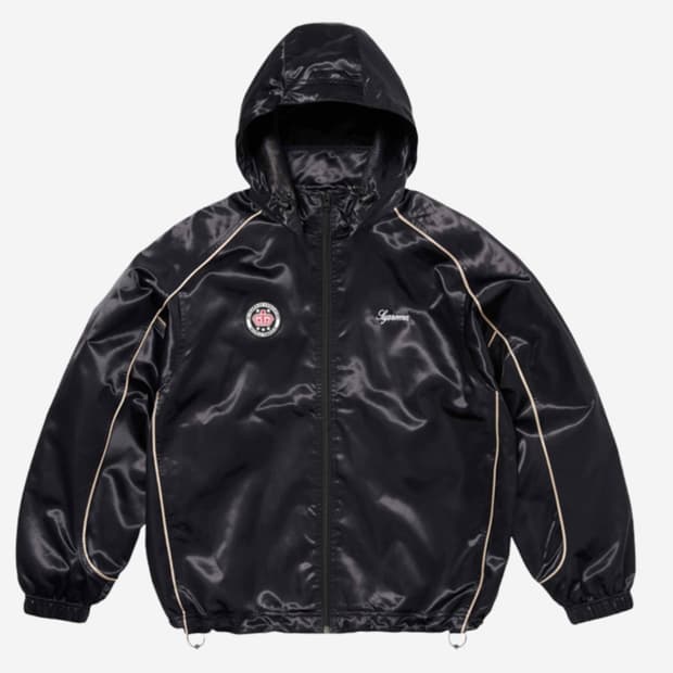 (NCT 마크) Supreme 슈프림 사틴 트랙자켓 라지 블랙 L