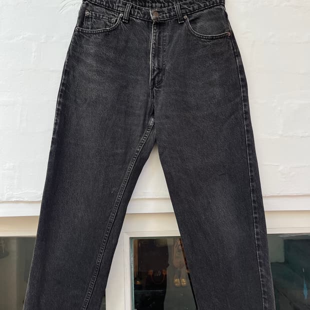 Levis 550 흑청 데님팬츠 컷팅진 W34
