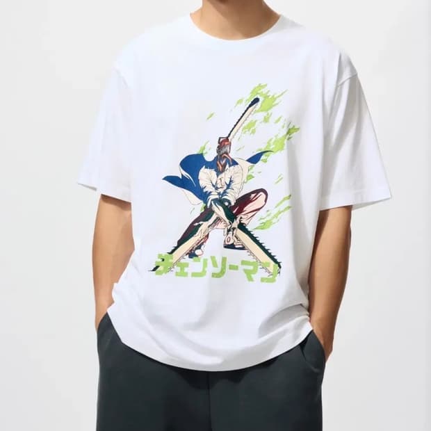 유니클로 체인소맨 콜라보 티셔츠 L