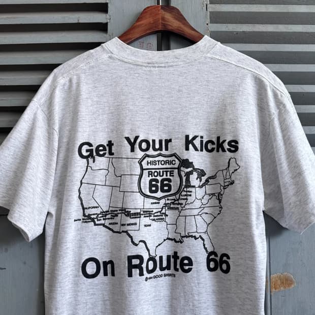 [L]Route 66 Get your kicks 프린팅 포켓 티셔츠