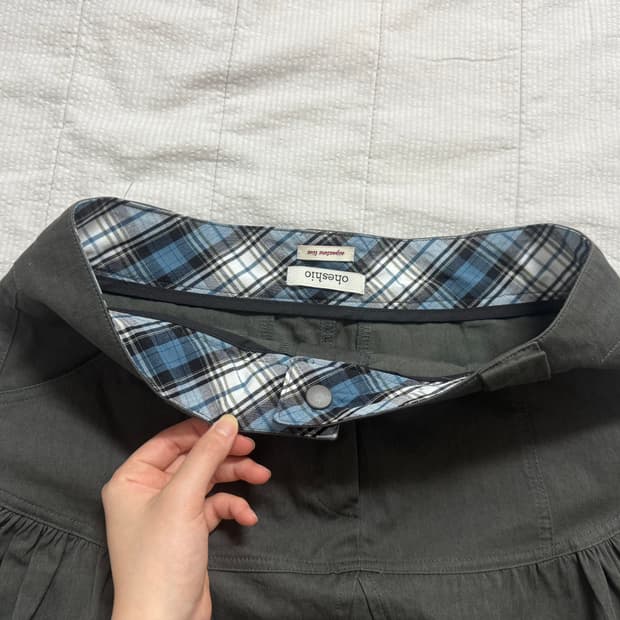 oheshio LOW SHIRRING MIDI SKIRT