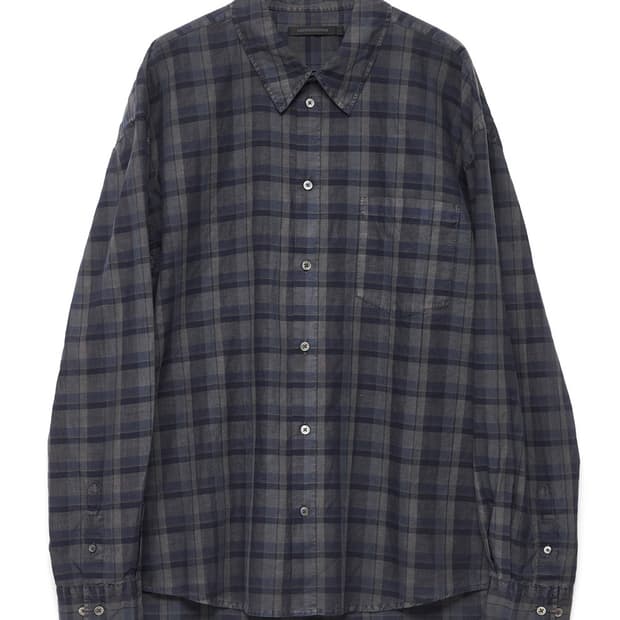 해칭룸 Classic Shirt Dyed Blue/Charcoal
