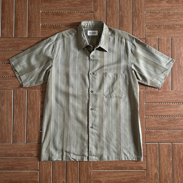 St. Fellio linen blend pocket 1/2 shirts